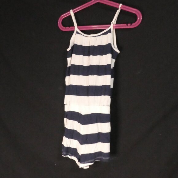 H&M | 8-9 years | Navy Blue and White Striped Romper | Pockets - Picture 9 of 16